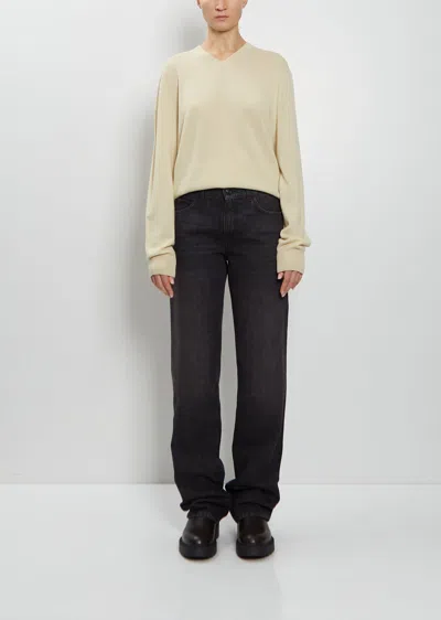 The Row Carlyl Denim Trousers With Pockets And Loops In Black