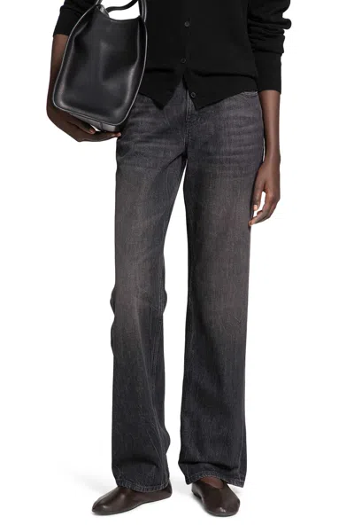 The Row Carlyl Jeans In Cotton In Black