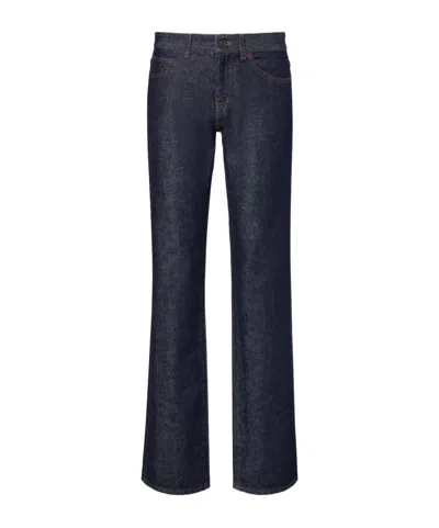 The Row Carlyl Mid-rise Straight Jeans In Blue