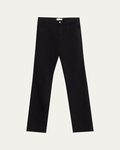 The Row Carlyl Mid-rise Straight-leg Jeans In Black