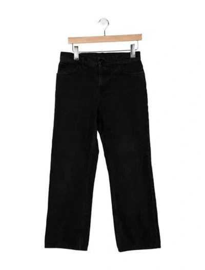 Pre-owned The Row Carlyl Straight Leg Jeans In Black