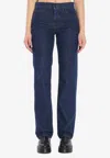The Row Mid-rise Denim Trousers Featuring Five Pockets In Blue