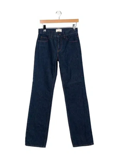 Pre-owned The Row Carlyl Straight Leg Jeans In Blue