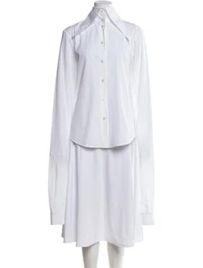 Pre-owned The Row Carpazi Shirt Silk Top In White
