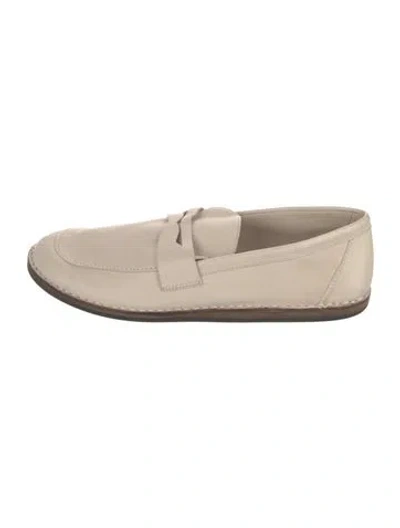 Pre-owned The Row Cary Interlocking Cc Logo Loafers In Neutral