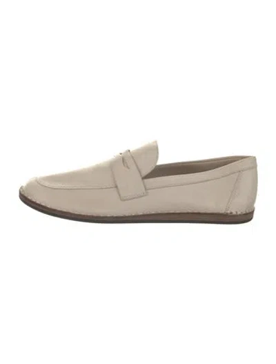 Pre-owned The Row Cary Interlocking Cc Logo Loafers In Neutrals