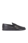 The Row Cary Leather Loafers In Black
