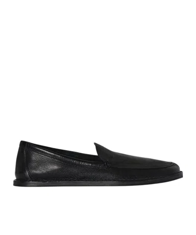 The Row Black Cary V1 Loafers In Blk Black