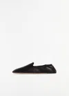 The Row Nappa Leather Casa Ballerinas Elasticated Back In Black