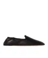 The Row Nappa Leather Casa Ballerinas Elasticated Back In Black