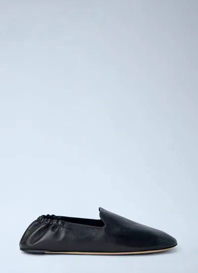 The Row Casa Slippers In Black