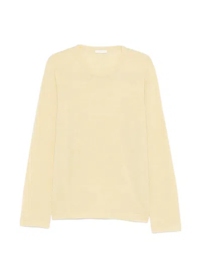 The Row Casas Top Goat Cashmere Sweater Yellow In Neutral