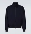 The Row Cashmere And Cotton Bomber Jacket In Blue