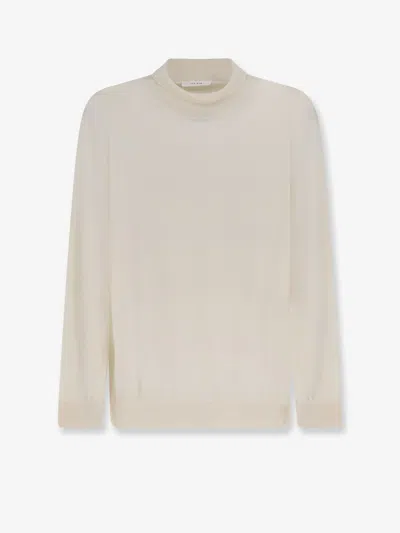 The Row Cashmere And Silk Blend Turtleneck In Neutral