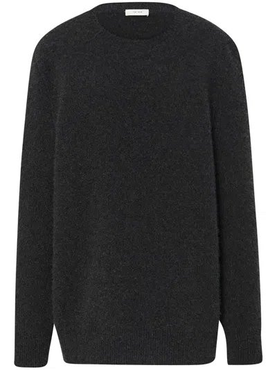 The Row Cashmere And Silk Jumper In Black