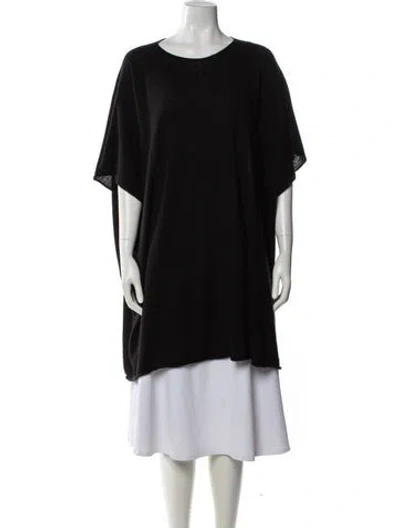 Pre-owned The Row Cashmere Bateau Neckline Sweater In Black