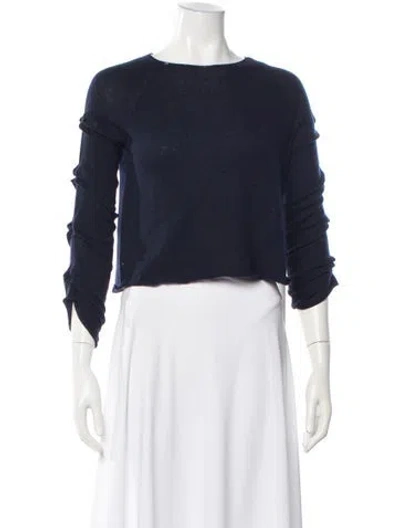 Pre-owned The Row Cashmere Bateau Neckline Sweater In Blue