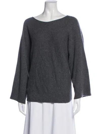 Pre-owned The Row Cashmere Bateau Neckline Sweater In Grey
