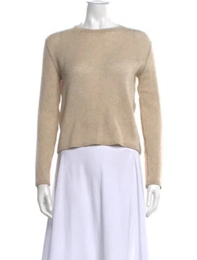 Pre-owned The Row Cashmere Bateau Neckline Sweater In Neutral