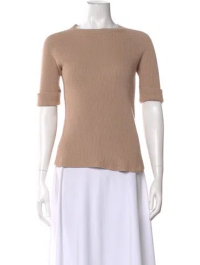 Pre-owned The Row Cashmere Bateau Neckline Sweater In Neutral
