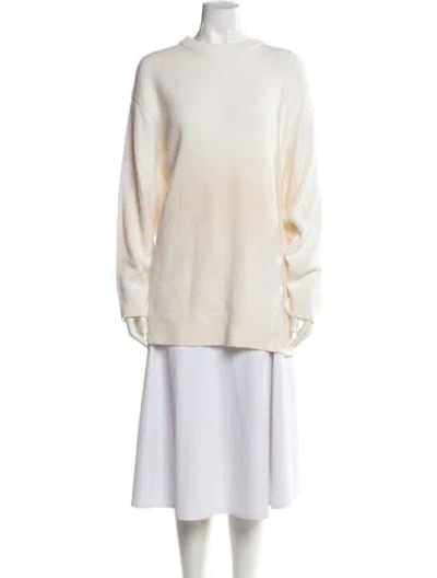 Pre-owned The Row Cashmere Bateau Neckline Sweater In Neutral