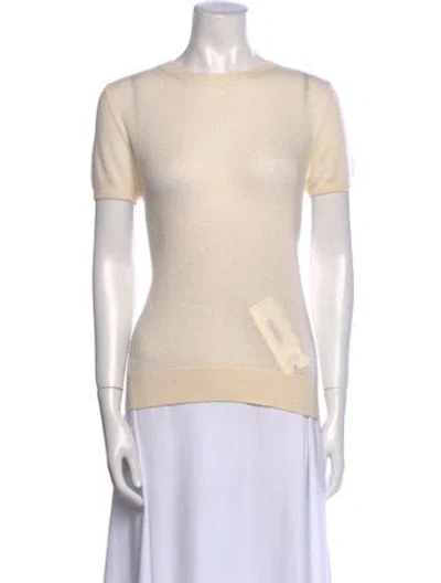 Pre-owned The Row Cashmere Bateau Neckline Sweater In Neutral