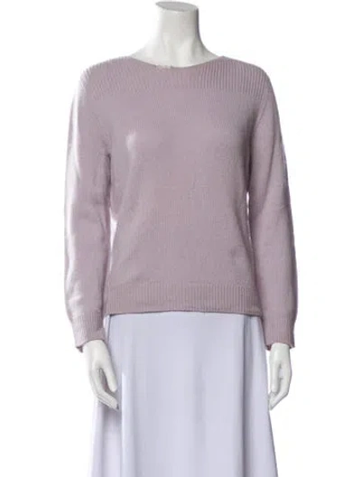 Pre-owned The Row Cashmere Bateau Neckline Sweater In Purple