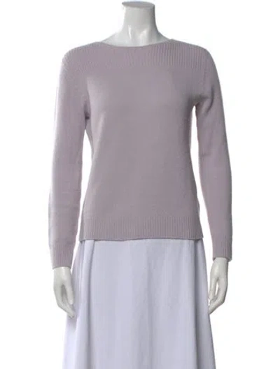 Pre-owned The Row Cashmere Bateau Neckline Sweater In Purple