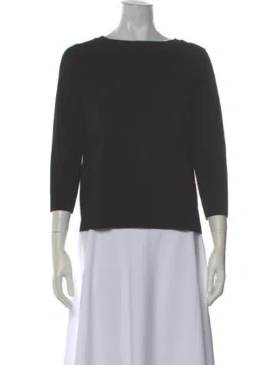Pre-owned The Row Cashmere Bateau Neckline Top In Gray