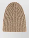 The Row Cashmere Beanie Hat Neutral Ribbed Knit In Brown