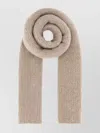 The Row Cashmere Blend Ribbed Texture Scarf In Neutral