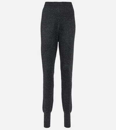 The Row Cashmere-blend Track Pants In Grey