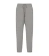The Row Teo Cashmere And Cotton Sweatpants In Gray