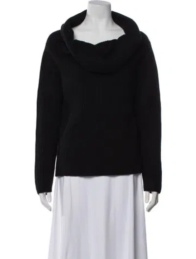 Pre-owned The Row Cashmere Cowl Neck Sweater In Black