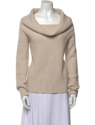 Pre-owned The Row Cashmere Cowl Neck Sweater In Neutral