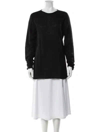 Pre-owned The Row Cashmere Crew Neck Sweater In Black