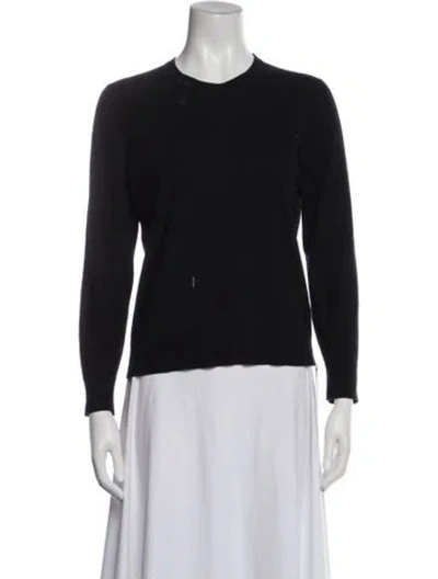 Pre-owned The Row Cashmere Crew Neck Sweater In Black