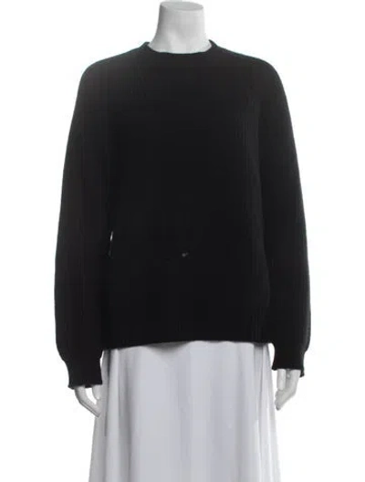 Pre-owned The Row Cashmere Crew Neck Sweater In Black