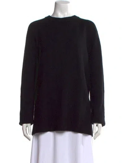 Pre-owned The Row Cashmere Crew Neck Sweater In Black