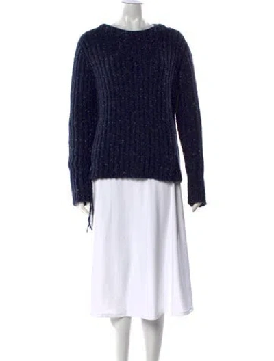 Pre-owned The Row Cashmere Crew Neck Sweater In Blue