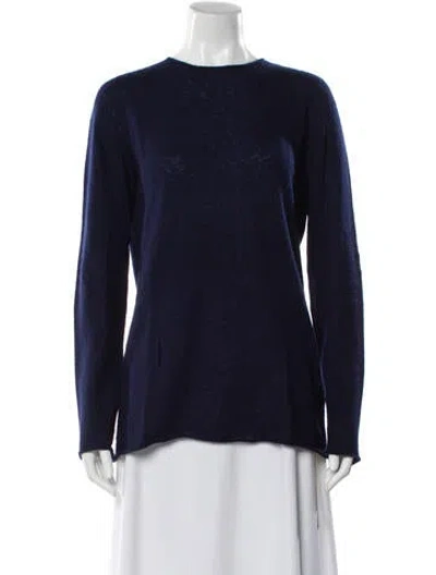 Pre-owned The Row Cashmere Crew Neck Sweater In Blue