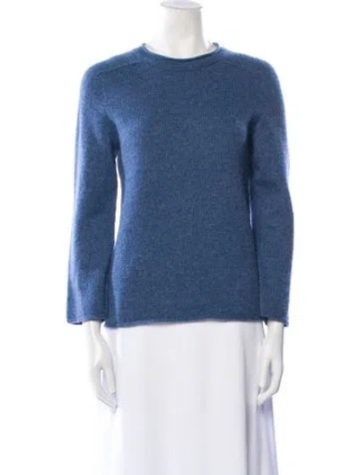 Pre-owned The Row Cashmere Crew Neck Sweater In Blue