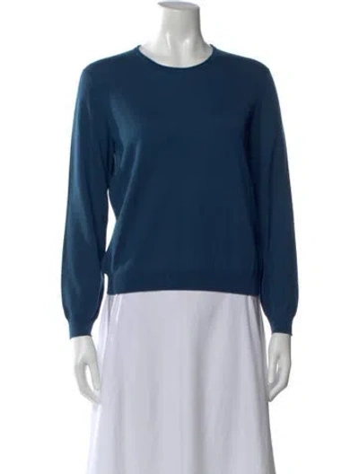 Pre-owned The Row Cashmere Crew Neck Sweater In Blue