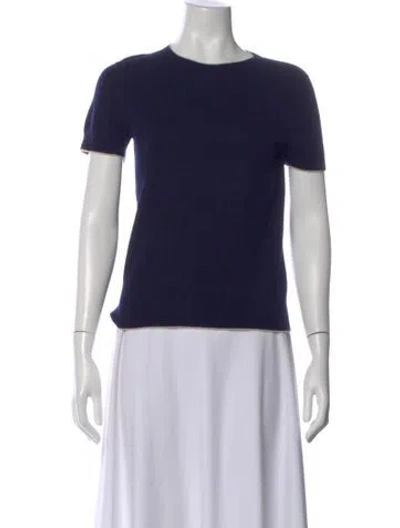 Pre-owned The Row Cashmere Crew Neck Sweater In Blue