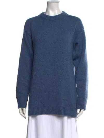 Pre-owned The Row Cashmere Crew Neck Sweater In Blue