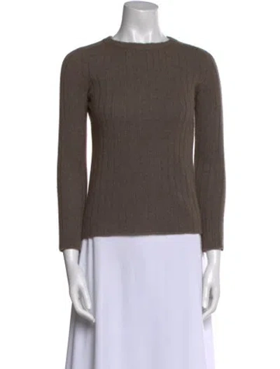 Pre-owned The Row Cashmere Crew Neck Sweater In Brown