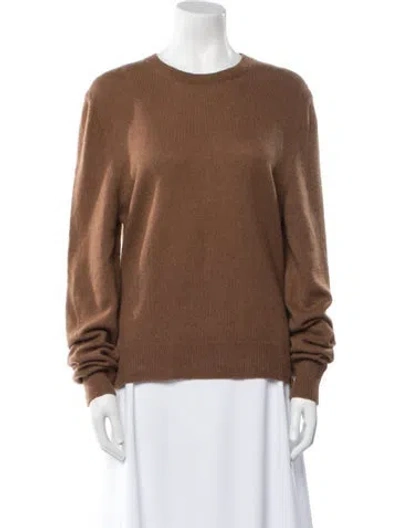 Pre-owned The Row Cashmere Crew Neck Sweater In Brown