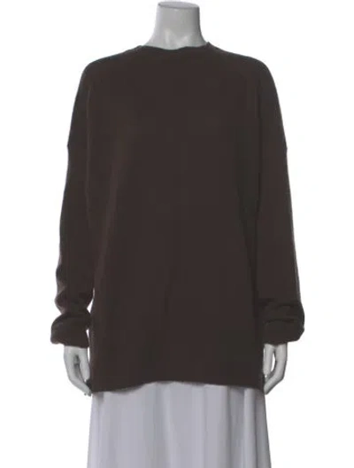 Pre-owned The Row Cashmere Crew Neck Sweater In Brown