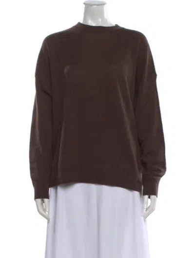 Pre-owned The Row Cashmere Crew Neck Sweater In Brown