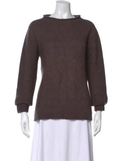Pre-owned The Row Cashmere Crew Neck Sweater In Brown